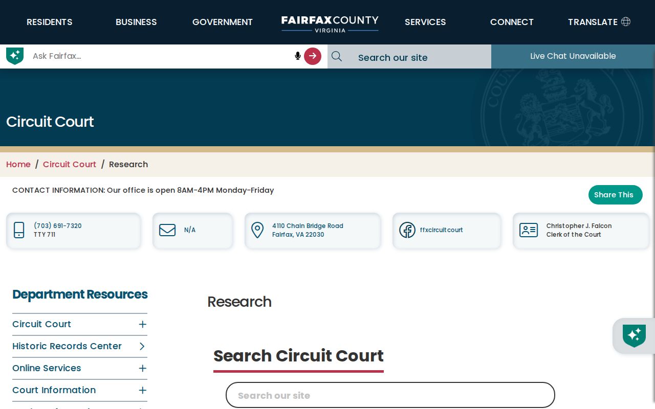 Centreville resident records Fairfax land research room information