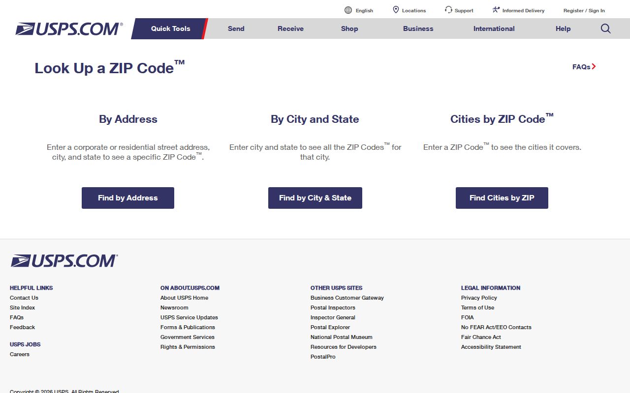 Centreville ZIP code directory using the USPS exact-address lookup